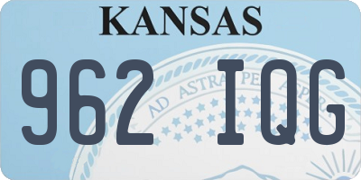 KS license plate 962IQG
