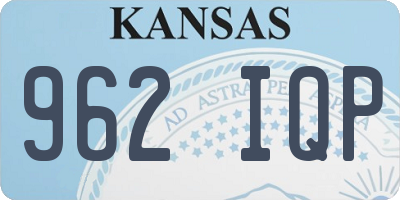 KS license plate 962IQP