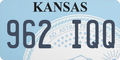KS license plate 962IQQ