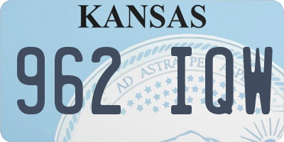 KS license plate 962IQW