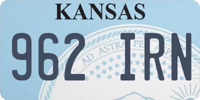 KS license plate 962IRN