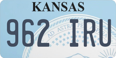 KS license plate 962IRU