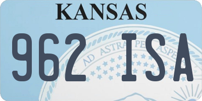 KS license plate 962ISA