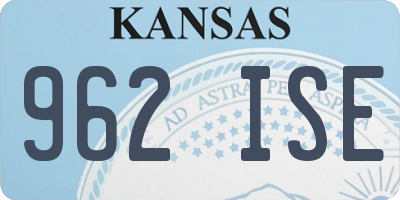 KS license plate 962ISE
