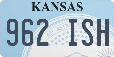 KS license plate 962ISH