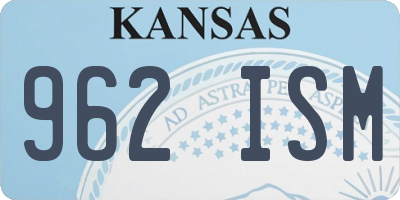 KS license plate 962ISM