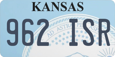 KS license plate 962ISR