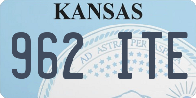KS license plate 962ITE