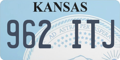 KS license plate 962ITJ