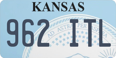 KS license plate 962ITL