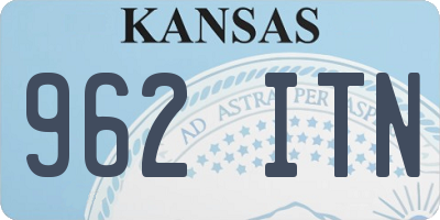 KS license plate 962ITN