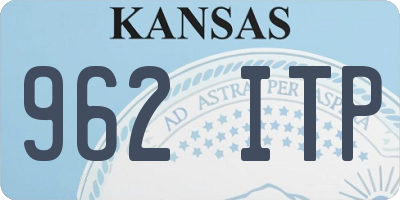 KS license plate 962ITP