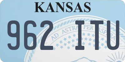 KS license plate 962ITU