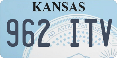 KS license plate 962ITV