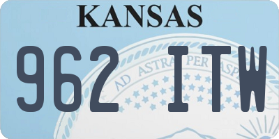 KS license plate 962ITW