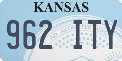 KS license plate 962ITY