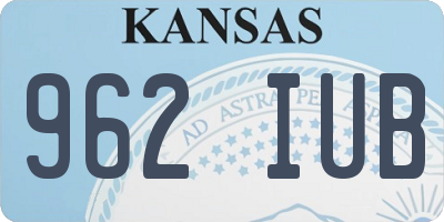 KS license plate 962IUB