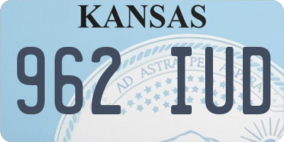 KS license plate 962IUD