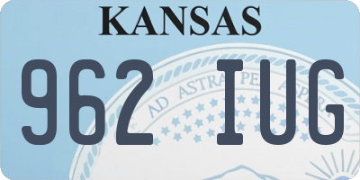 KS license plate 962IUG