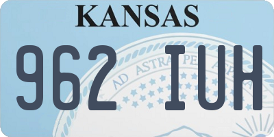KS license plate 962IUH