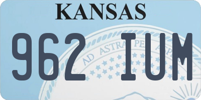 KS license plate 962IUM