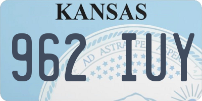 KS license plate 962IUY