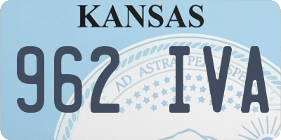 KS license plate 962IVA
