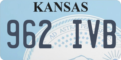 KS license plate 962IVB