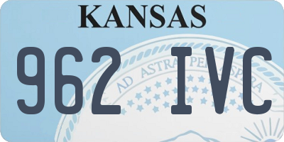 KS license plate 962IVC