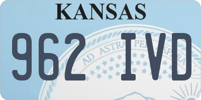 KS license plate 962IVD