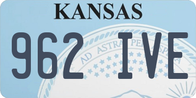 KS license plate 962IVE