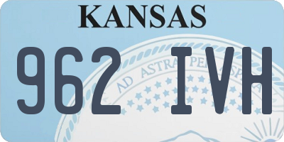 KS license plate 962IVH