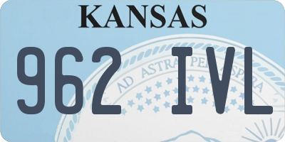 KS license plate 962IVL