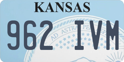 KS license plate 962IVM
