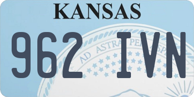 KS license plate 962IVN