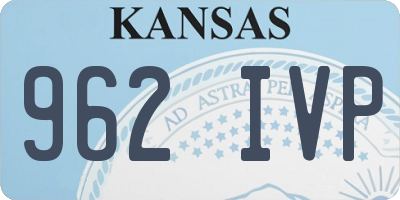 KS license plate 962IVP
