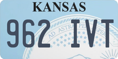 KS license plate 962IVT