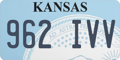 KS license plate 962IVV