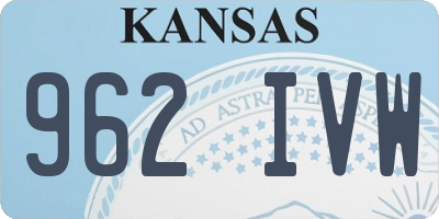 KS license plate 962IVW