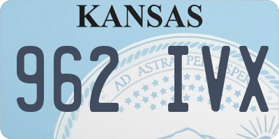 KS license plate 962IVX