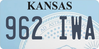 KS license plate 962IWA
