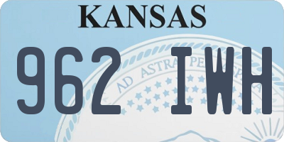 KS license plate 962IWH