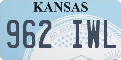 KS license plate 962IWL