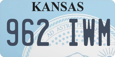 KS license plate 962IWM