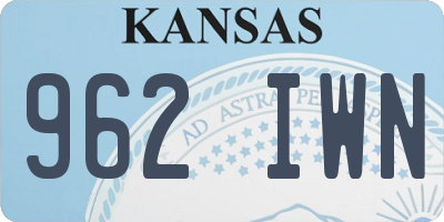 KS license plate 962IWN