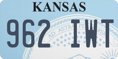 KS license plate 962IWT
