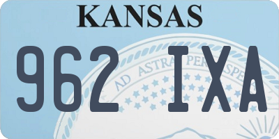 KS license plate 962IXA