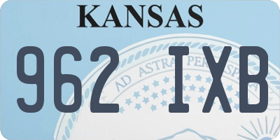 KS license plate 962IXB