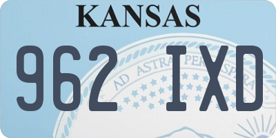KS license plate 962IXD