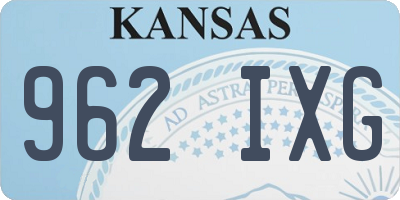 KS license plate 962IXG
